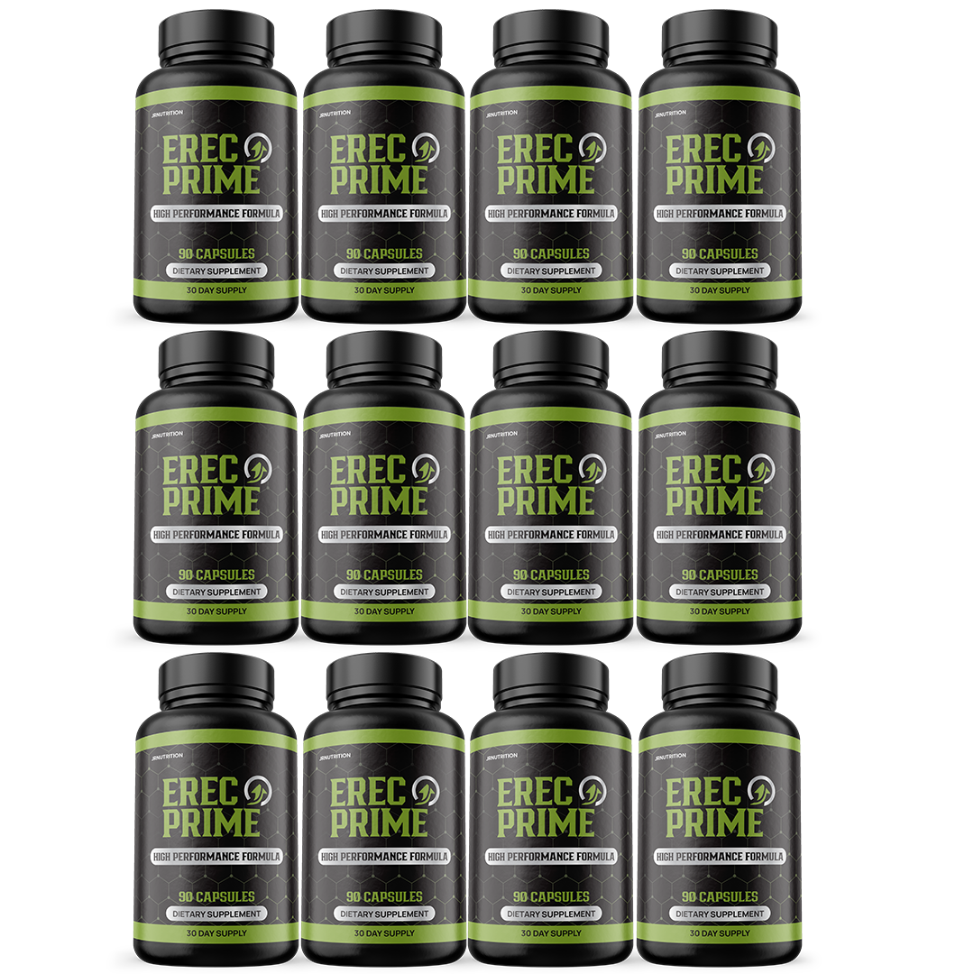 Erec Prime Supplement for Men Virility, Male Performance Pills - 12 Bottles